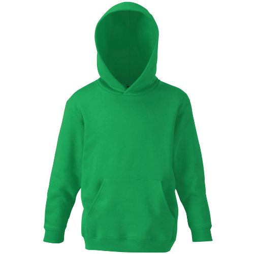 Fruit Of The Loom Kids Classic Hooded Sweatshirt Kelly Green